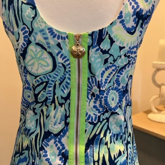Lilly Pulitzer Delia shift dress size 0 blue green - Picture 6 of 11